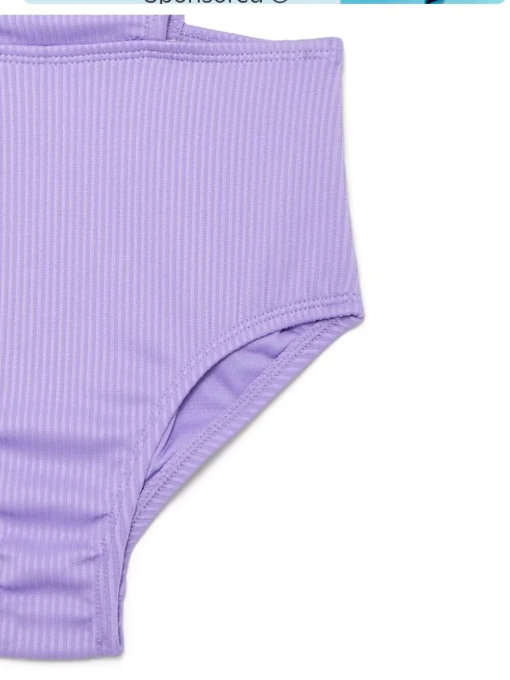 CUTOUT RIB KNIT UPF 50 LAVANDER - ONE PIECE SWIMSUIT